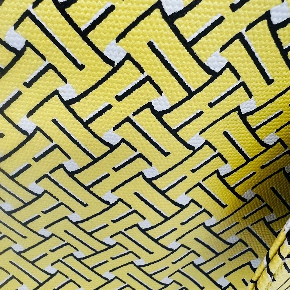 Cole Haan Yellow and White Geometric Tote